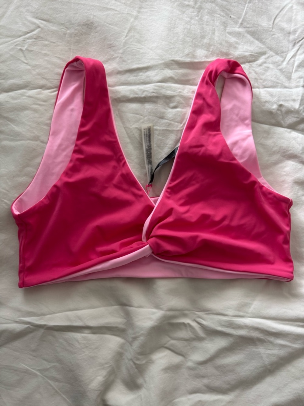 PINK Victoria's Secret Hot Pink Twist-Front Bikini Top